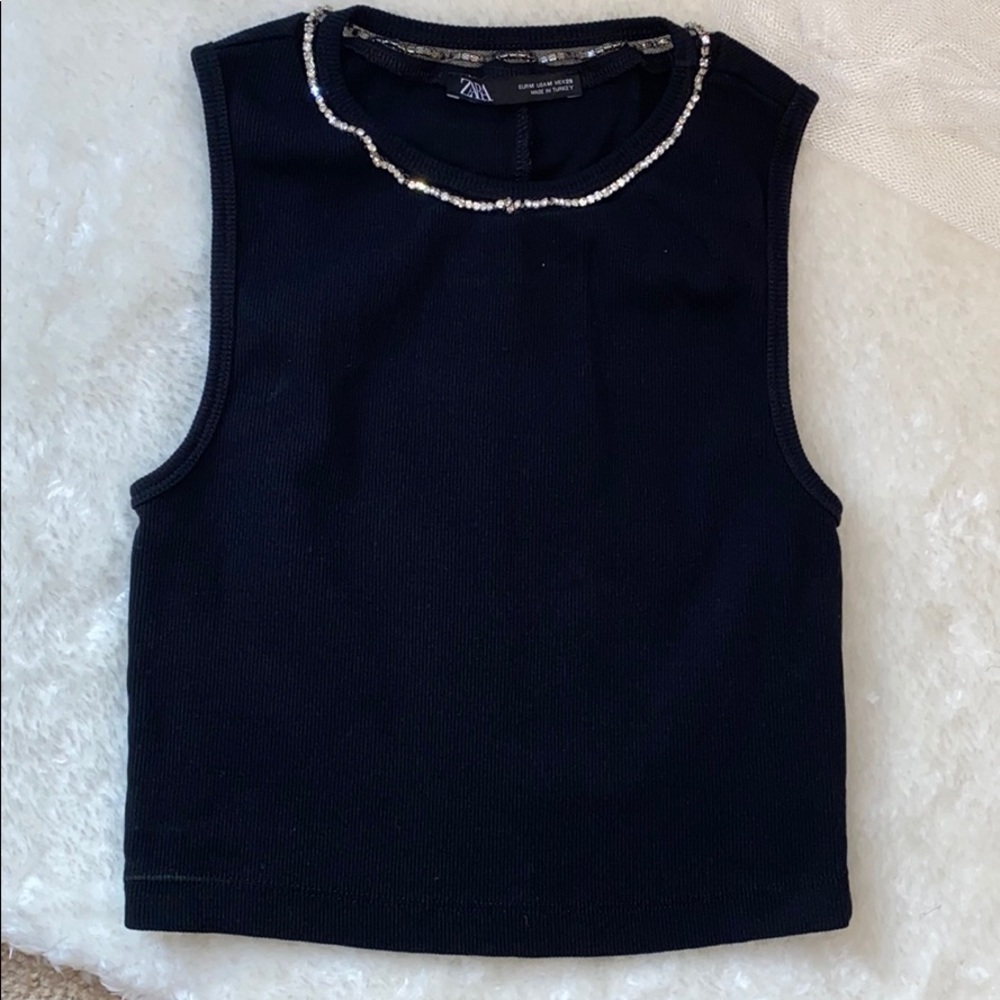 Medium black, Zara, crop top